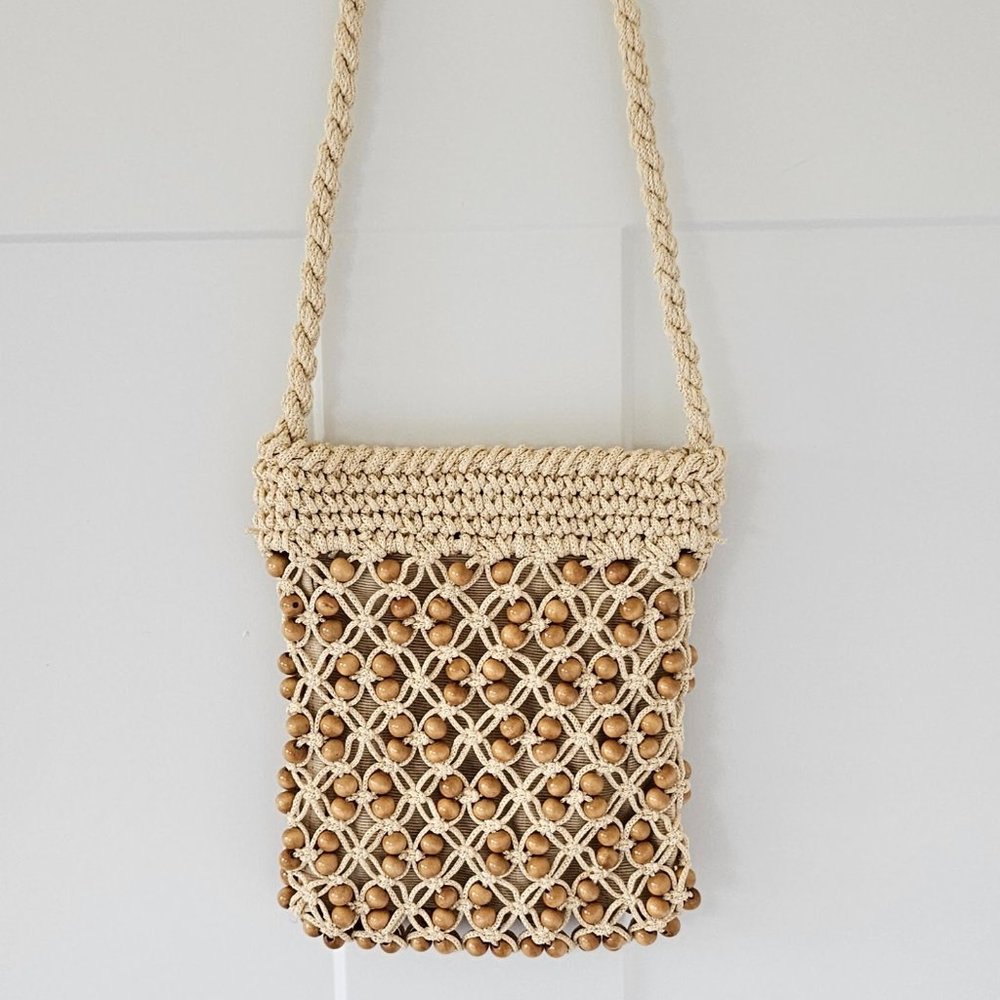 COPY - Vintage ADG Fashion Imports beaded and crochet purse. Made in Japan